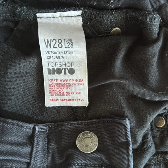 Topshop Moto/Petite JAMIE Jean,W28 L28, Black colors. - Picture 7 of 7
